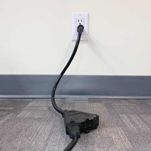 Pro Block 2 Grounded 3-Outlet Outdoor Extension Cord, 2-Feet, Black