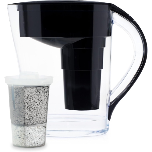 Santevia MINA Alkaline Water Filter Pitcher | Water Filtration System | Fluoride,Chlorine & Lead Filter | Water Purifier | Home Water Filtration