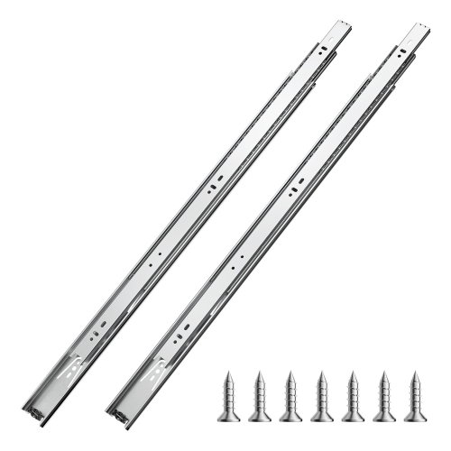 VEVOR  24 Inch Drawer Slides, 10 Pairs Full Extension Ball Bearing Cabinet Rails, 100 Lb Load Capacity Heavy Duty Side Mount Dresser Drawer Slides