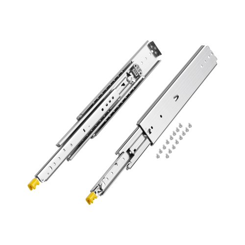 VEVOR 1 Pair Full Extension Drawer Slides 18 20 22 28 30 32 36 38 40 44 48 52 56 60 in, 500 lbs Load Locking Drawer Slides, Ball Bearing with Lock