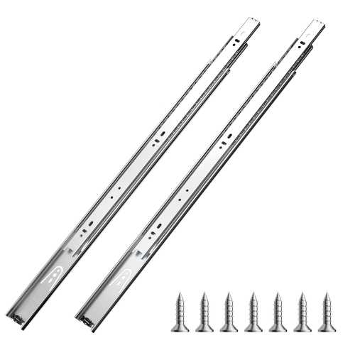 VEVOR  22 Inch Drawer Slides, 10 Pairs Full Extension Ball Bearing Cabinet Rails, 100 Lb Load Capacity Heavy Duty Side Mount Dresser Drawer Slides
