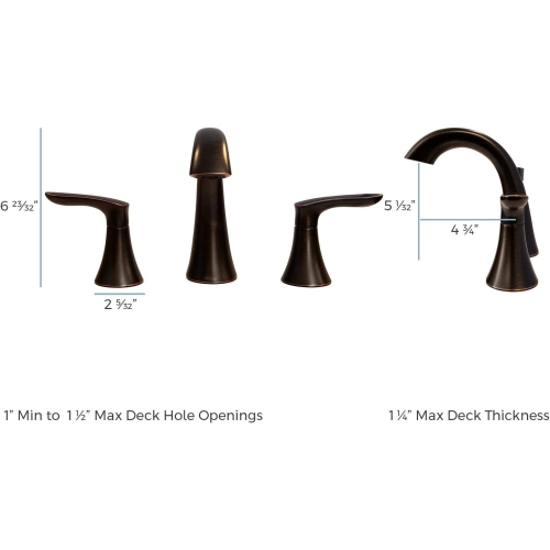 Pfister Weller Brushed Nickel Bathroom Faucet, 2-Handle 8-inch Widespread Bathroom Vanity Faucet with Push and Seal Bathroom Sink Drain