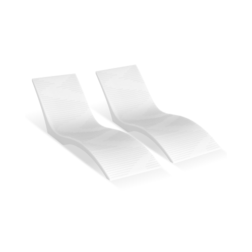 VEVOR In-Pool Lounge Chairs, Set of 2 Chaise Lounger, Inside Pool Lounge Chairs for up to 5" Water Depths, Fixed in Pools & Floating on Water,