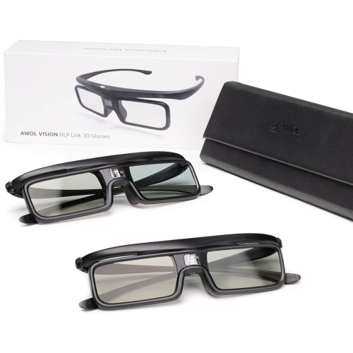 Lunettes VISION 3D DLP Link d'AWOL, lunettes rechargeables à obturation active compatibles avec les projecteurs VISION LTV-2500, LTV-3500, Vanish TV