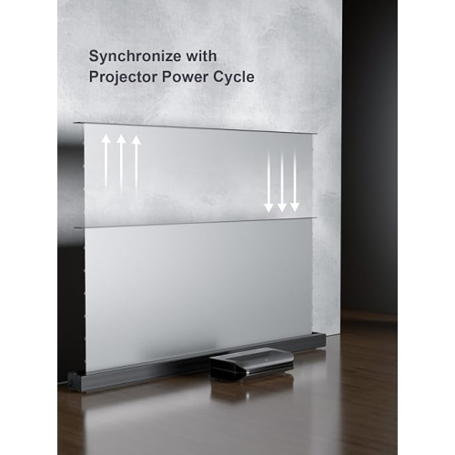 AWOL Vision – Écran de projection ALR motorisé de 100 po à très courte distance de projection ALR-F210C, 4K/8K 3D