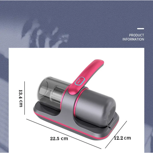 Wireless bed mite remover, rechargeable household UV sterilizer and dehumidifier, deep beating mite remover - gray-red