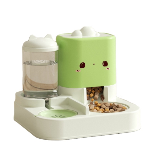 THE WAY  Cat Drinking Fountain, Cute Environmentally Friendly Automatic Feeder, Universal Double Bowl Kettle Food Bowl for Cats And Dogs to Prevent