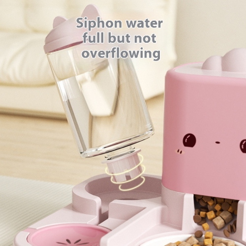 Cat drinking fountain, cute environmentally friendly automatic feeder, universal double bowl kettle food bowl for cats and dogs to prevent tipping