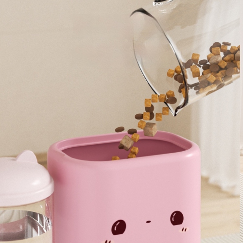 Cat drinking fountain, cute environmentally friendly automatic feeder, universal double bowl kettle food bowl for cats and dogs to prevent tipping
