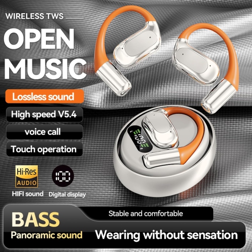 M113AI translation earphones with power display, semi-in-ear Bluetooth earphones, 3-in-1 wireless Bluetooth earphones translation device, Bluetooth