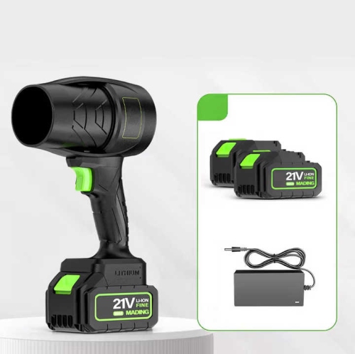Cordless leaf blower, lightweight handheld turbojet blower, stepless speed adjustment, with 21V battery and charger, storm machine 5 pieces 2