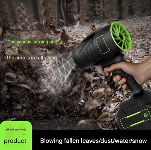 Cordless leaf blower, lightweight handheld turbojet blower, stepless speed adjustment, with 21V battery and charger, storm machine 5 pieces 2