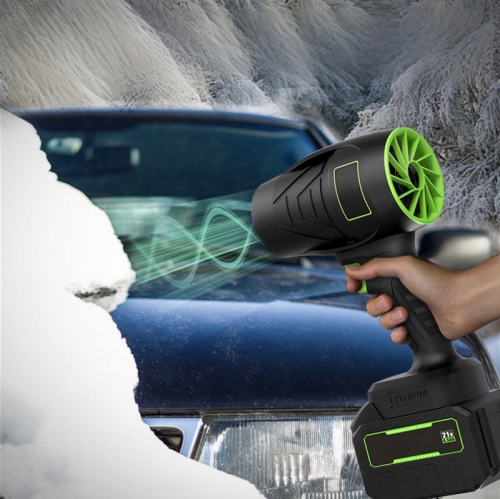 Cordless leaf blower, lightweight handheld turbojet blower, stepless speed adjustment, with 21V battery and charger, storm machine 5 pieces 2