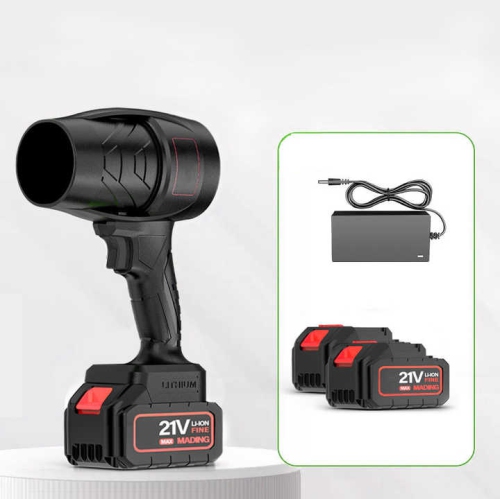 Cordless leaf blower, lightweight handheld turbojet blower, stepless speed adjustment, with 21V battery and charger, storm machine 5 pieces 2