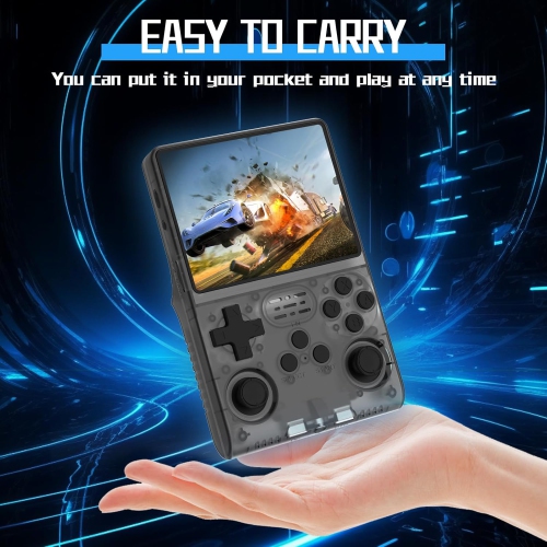 【30000 in 1 R40S PRO Handheld Game Console 3.5 Inch IPS Screen Mini Retro Game Console 3800mAh Portable Pocket Arcade 12+ Mainstream Emulator