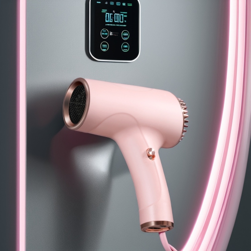 Wireless portable charging home hair salon negative ion quick-drying mini hair dryer USB charging low noise ion pink with 2 power supply charging