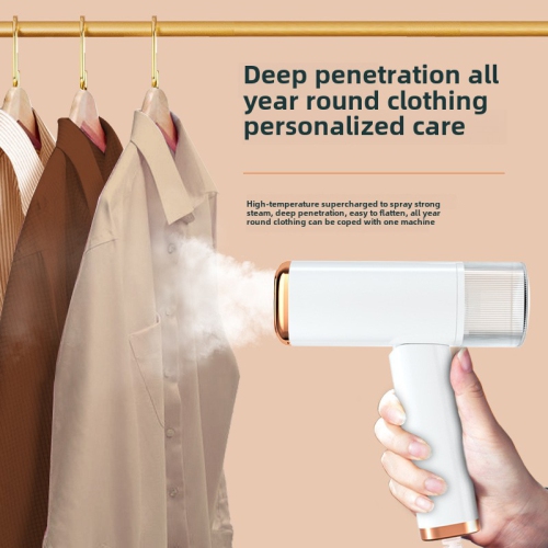 Dormitory portable artifact electric iron, home handheld small hanging clothes steam ironing machine, travel home appliance - white