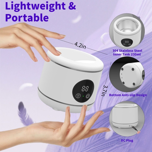 Ultrasonic Retainer Cleaner, 45kHz Ultrasonic Denture Cleaner Machine with UV-Light, Portable Ultrasonic Cleaner for Aligner, Mouthguard