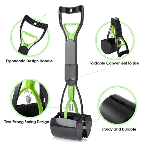 Foldable Dog Poop Scoop, Portable Pet Poop Picker, Outdoor Animal Poop Cleaning Tool