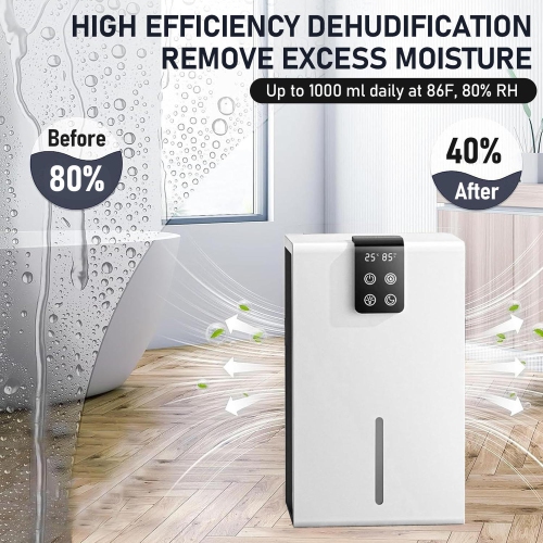 Small Mini Home Dehumidifier, Portable Air Purifier for Bedroom, Office, Wardrobe