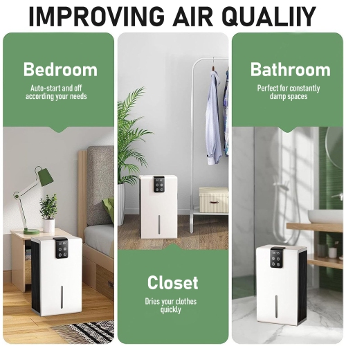 Small Mini Home Dehumidifier, Portable Air Purifier for Bedroom, Office, Wardrobe