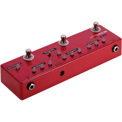 Pédale d'effets de guitare tout-en-un 6-en-1|Buffer/ Boost/ Overdrive/ Distortion/ Chorus/ Delay|Chaîne de tonalité de qualité professionnelle