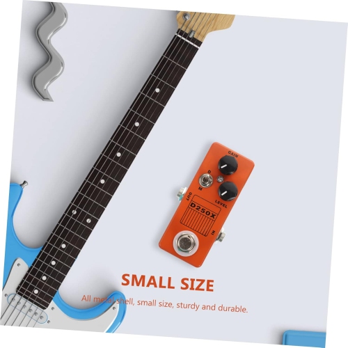 Pédale d'effets de distorsion à deux modes D250X | Réglage dynamique du gain | Conception de dérivation véritable | Boîtier portatif entièrement en