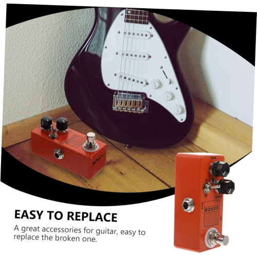 Pédale d'effets de distorsion à deux modes D250X | Réglage dynamique du gain | Conception de dérivation véritable | Boîtier portatif entièrement en