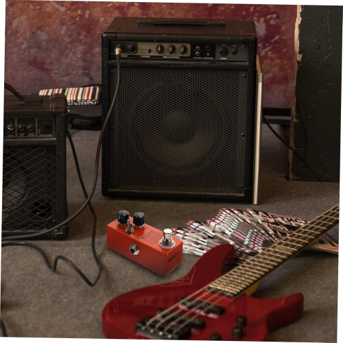 Pédale d'effets de distorsion à deux modes D250X | Réglage dynamique du gain | Conception de dérivation véritable | Boîtier portatif entièrement en