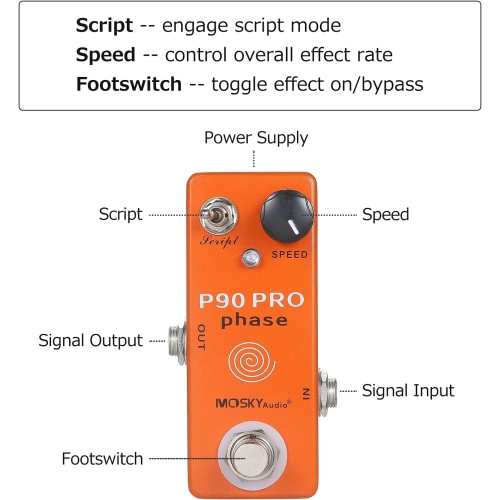 Dual-mode phase effects | Retro/modern tone switching | True bypass design | Aluminum alloy body | Mini and portable