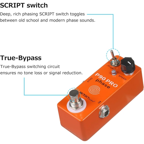 Dual-mode phase effects | Retro/modern tone switching | True bypass design | Aluminum alloy body | Mini and portable