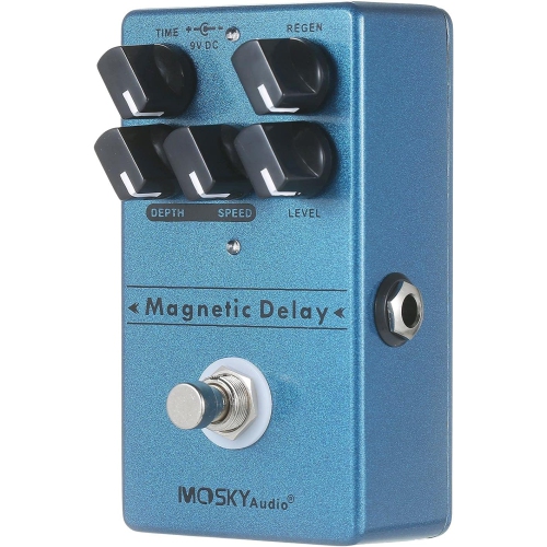 Effets de retard de guitare | Ajustable 40-600 ms | Réglage de profondeur de modulation | Simulation de bande | Caisse entièrement en métal