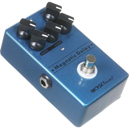 Effets de retard de guitare | Ajustable 40-600 ms | Réglage de profondeur de modulation | Simulation de bande | Caisse entièrement en métal