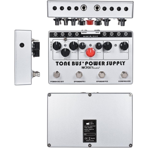 3-in-1 professional guitar effects + power supply system | Compression + double overload | 8 independent power supplies | Recording-grade tone chain