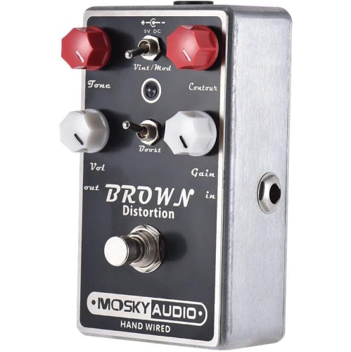 Pédale d'effets de guitare à gain double mode | Commutation de tonalité rétro/moderne | Commande de précision à quatre boutons | Caisse entièrement