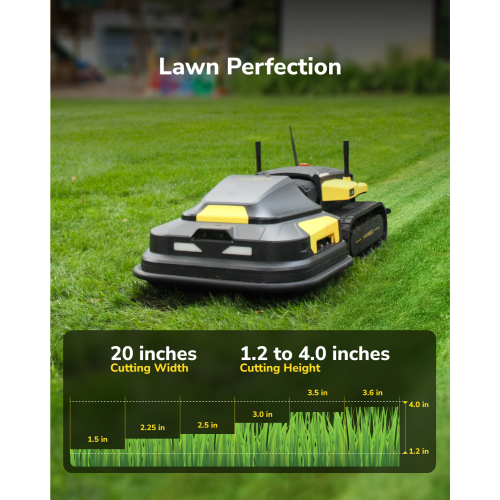 YARBO Robot Lawn Mower and Snow Blower with Modular Design, AI Multi-Zone Mapping & AI Vision & RTK for Navigation