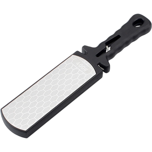 Outil d'affûtage double face Whetstone, affûteur rapide, affûteur domestique multifonction suspendu pour couteau de cuisine - noir