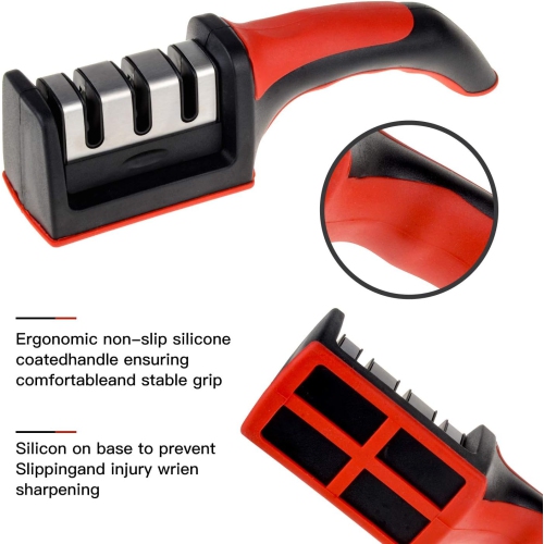 Affûteur de couteaux domestique multifonction, couteau rapide et ciseaux, pierre d'affûtage, affûteur en acier inoxydable au tungstène, outil de