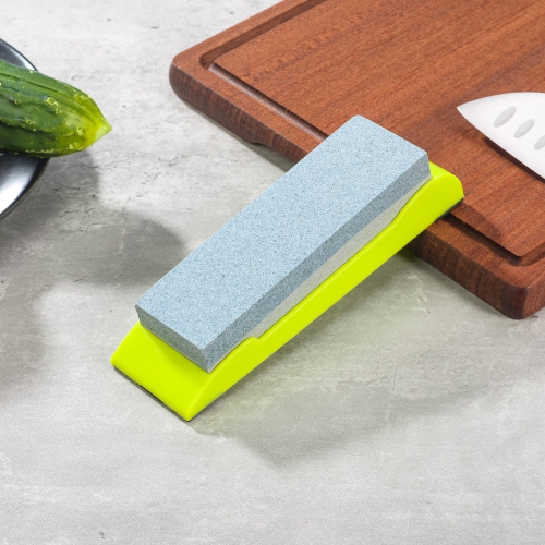 Pierre d'affûtage multifonctionnelle à double face pour la maison, pierre d'affûtage brun corundum – grand, vert