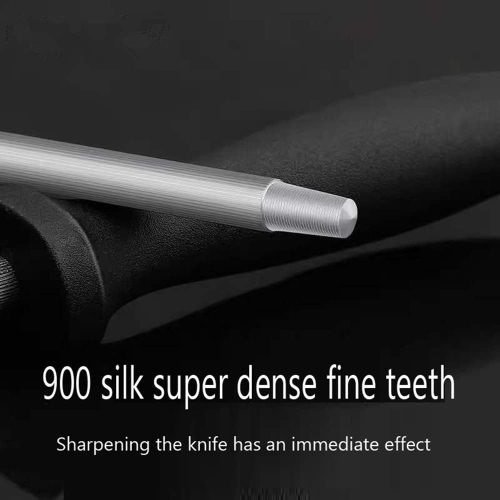 Tige d'affûtage des couteaux 8&nbsp;po en acier Affûteur Couteau Tringle en acier avec poignée protectrice