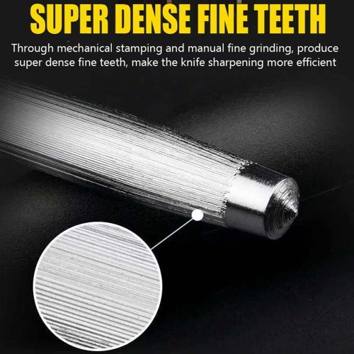 Tige d'affûtage des couteaux 8&nbsp;po en acier Affûteur Couteau Tringle en acier avec poignée protectrice