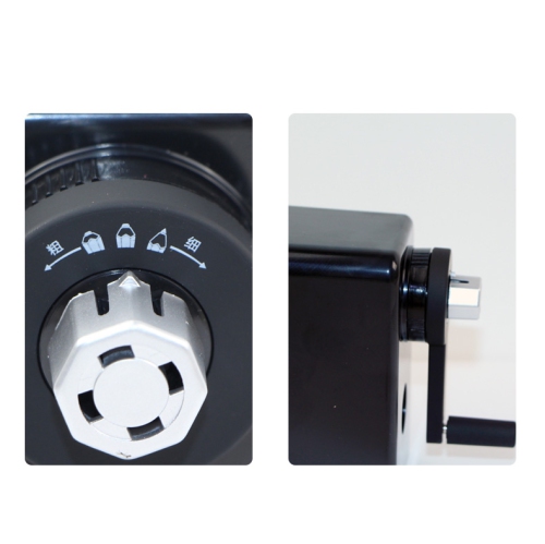 Black Pencil Sharpener, Non-Electric, Manual Pencil Sharpener for Kids, Suitable for Colored Pencils, School Classroom and Office (Black)