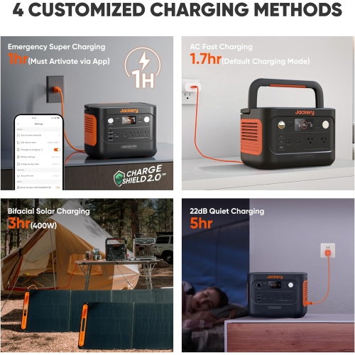 Jackery Explorer 1000 v2+ 200W Solar Panel Portable Power Station