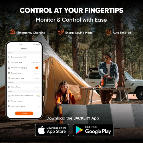 Jackery Explorer 1000 v2+ 200W Solar Panel Portable Power Station