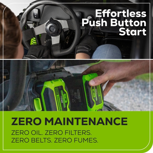 Greenworks 60V STEALTH Series All-Terrain 2-Seat Electric Youth Go-Kart, 8Ah Batteries and Dual Port Charger Included