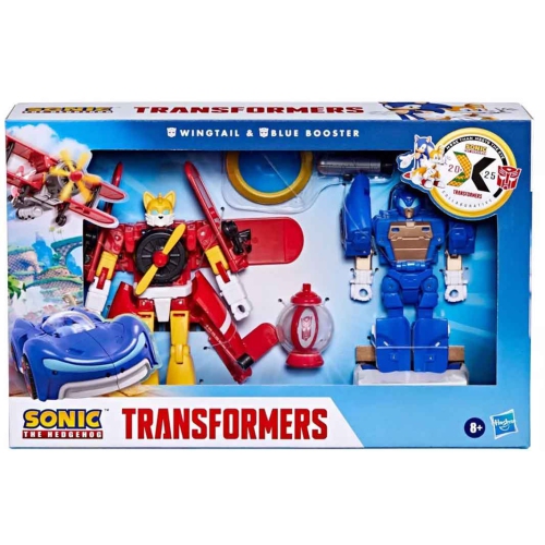 Transformers Collaborative Sonic the Hedgehog 6 Inch Action Figure - Wingtail and Blue Booster