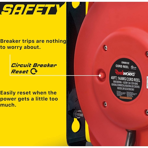 ReelWorks Extension Cord Reel Retractable