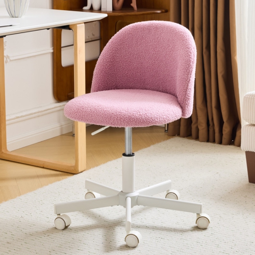 Karl Home 21.9 Inch Task Chair Office Desk Chair Make Up Chair With Wheels Taro Purple