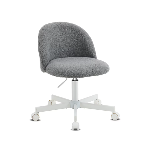 KARL HOME  21.9 Inch Task Chair Office Desk Chair Make Up Chair With Wheels In Grey