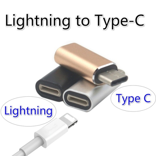 [2 paquets] Convertisseur adaptateur Lightning femelle vers USB de type C mâle pour iPhone iPad Samsung téléphones Android, rose doré